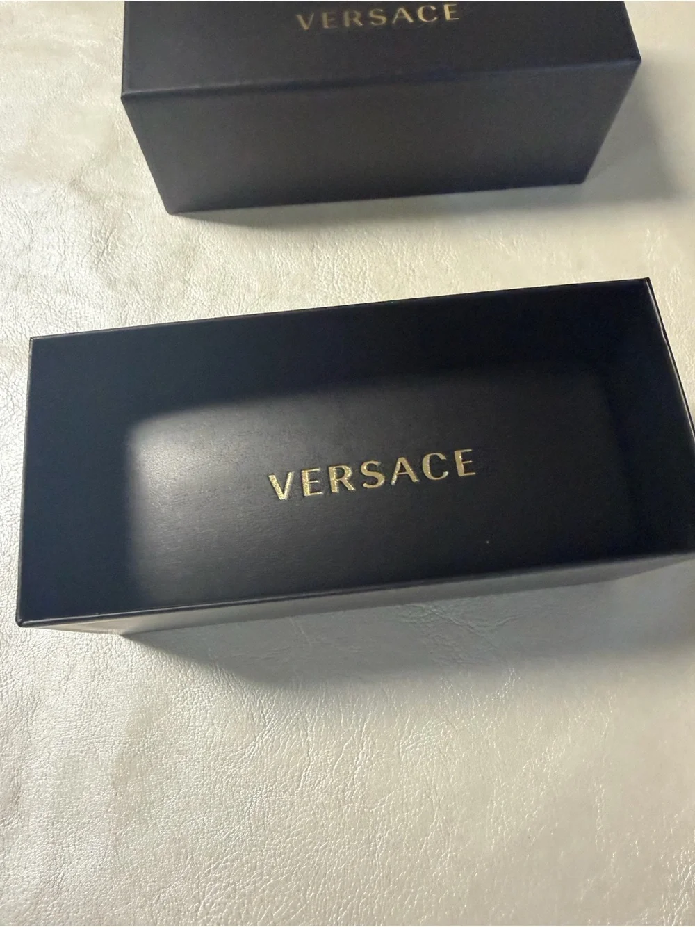 Versace Black Sunglasses with Gold Accents